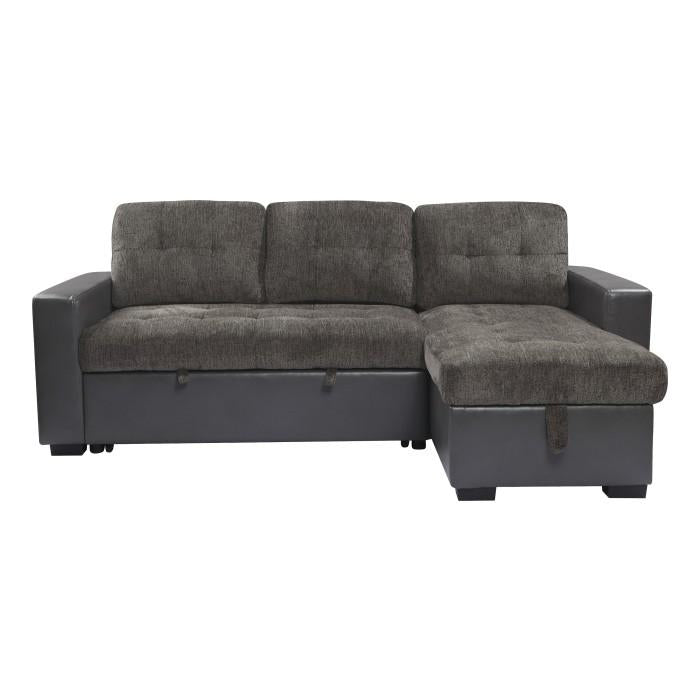 9540GYSC - (2)2-Piece Reversible Sectional with Pull-out Bed and Hidden Storage image