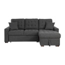 9916DGSC - (2)2-Piece Sectional with Pull-out Bed and Right Chaise with Hidden Storage