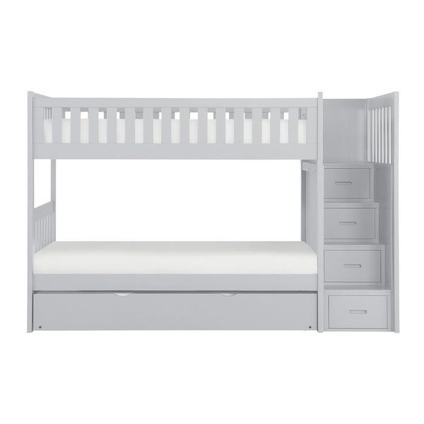 B2063SB-1R - (5) Twin/Twin Step Bunk Bed with Twin Trundle image