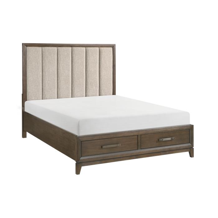 Cambridge (3) California King Platform Bed with Footboard Storage