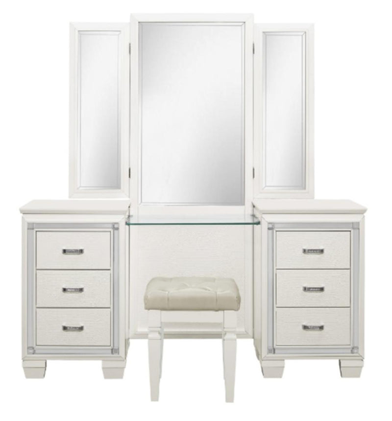 Allura Vanity Stool in White 1916W-14