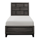 Davi Twin Panel Bed in Gray 1645T-1