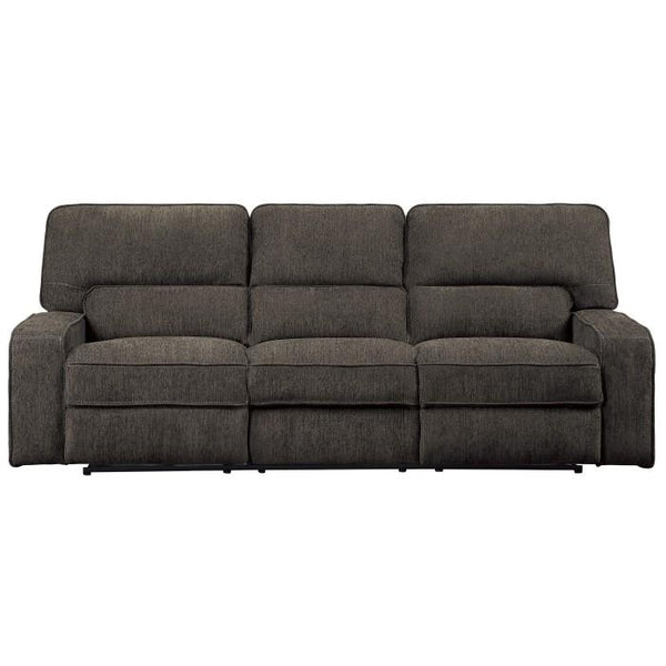 Borneo Power Double Reclining Sofa in Chocolate