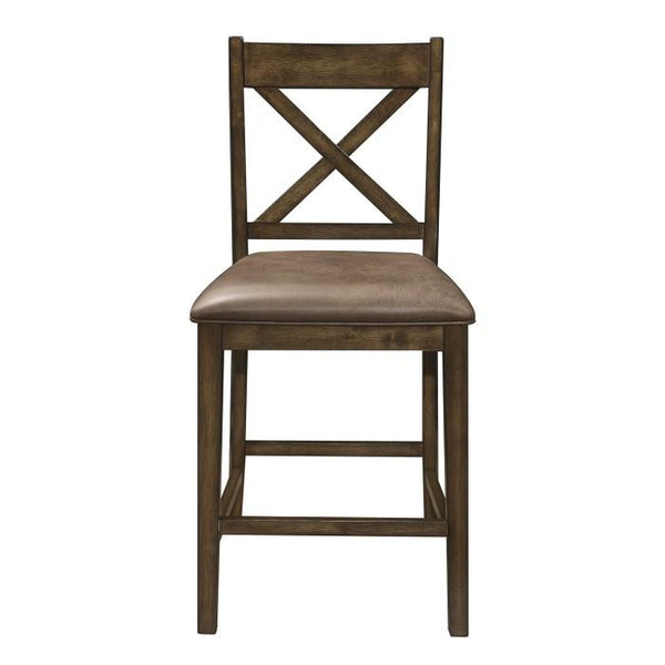 Levittown Counter Height Chair in Brown (Set of 2) 5757-24