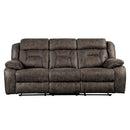 Madrona Double Reclining Sofa in Dark Brown 9989DB-3