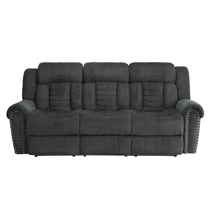 Nutmeg Double Reclining Sofa in Charcoal Gray 9901CC-3 image