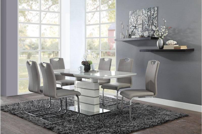 Glissand Dining Table in White & Gray 5599-71