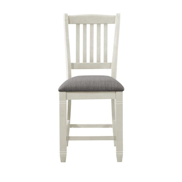 Granby Counter Height Chair in White & Brown (Set of 2)