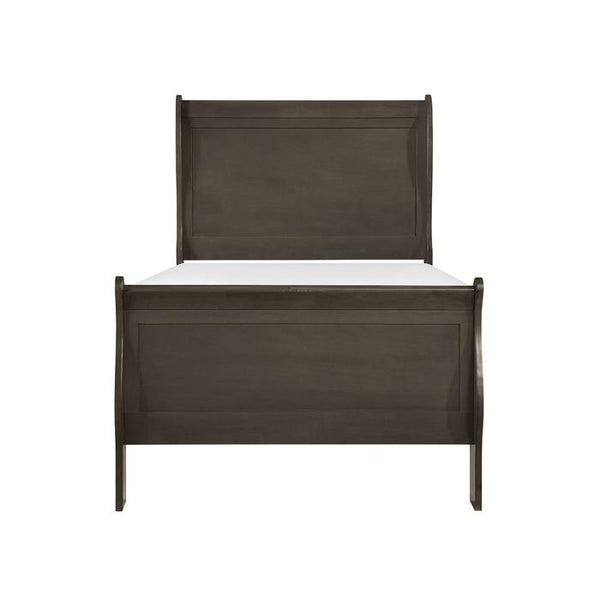 Mayville Twin Sleigh Bed in Gray 2147TSG-1