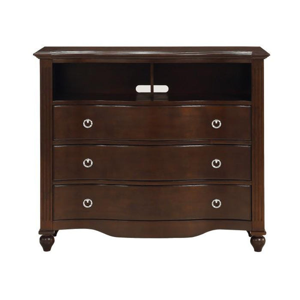 Meghan 3-Drawer Media Chest in Espresso