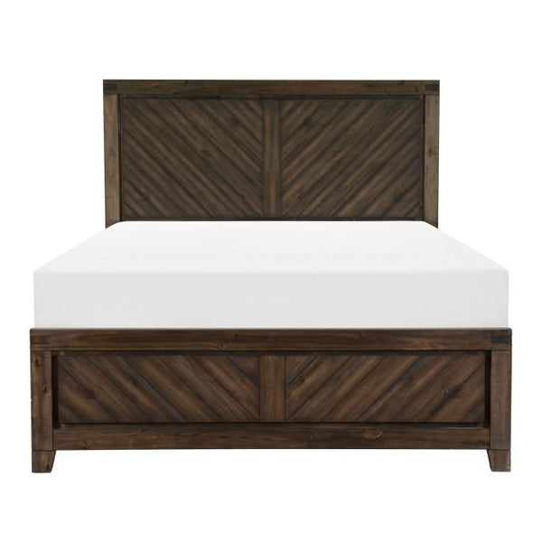 Parnell Queen Panel Bed in Rustic Cherry 1648-1