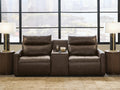 ModZ Power Reclining Sectional Loveseat with Audio Console