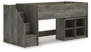 Frandern Loft Bed with Bookcase Storage