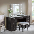 Valentina Vanity Set White & Dark Gray