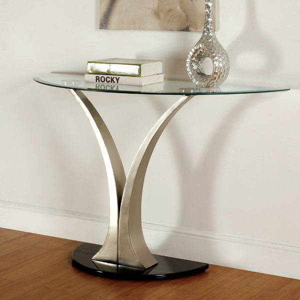 VALO Satin Plated/Black Sofa Table