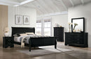Louis Philippe Full, Twin, Full, & King Bed Black, Grey, Brown & White