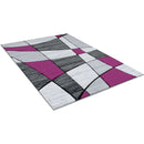 Niksar Gray/Purple 5' X 7' Area Rug
