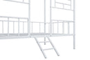 Rhonda Twin Loft Bed White, Silver, & Black