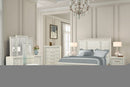 Stella Mia E.King & Queen Bed White & White