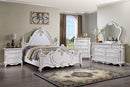 Francione E.King & Queen Bed White & Chrome