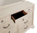 Pamphilos 4 & 5 Piece Queen Bedroom Set Gray & White
