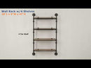 Wall Rack w/4 Shelves