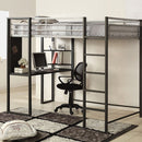 Sherman Silver/Gun Metal Full & Queen Bed w/ Workstation