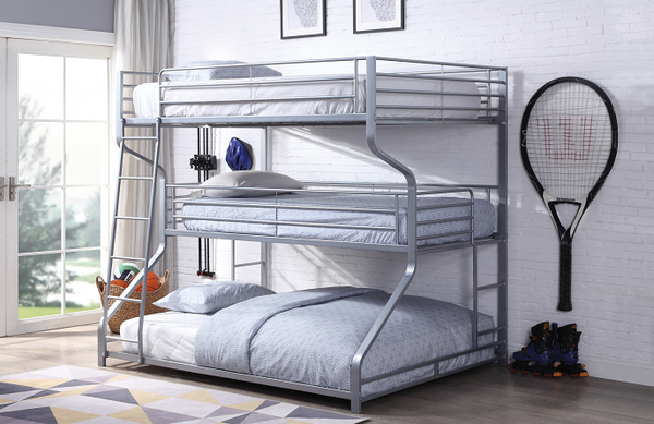 Caius II Silver Bunk Bed (Triple Full/Twin/Queen) image