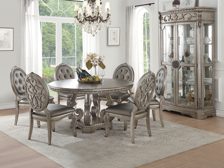 Northville Antique Silver Dining Table image