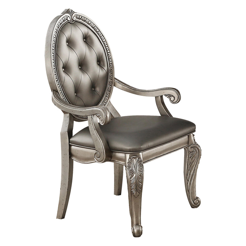 Northville PU & Antique Silver Arm Chair image