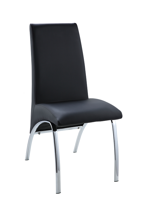 Pervis Black PU & Chrome Side Chair image