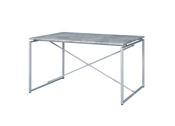 Jurgen Faux Concrete & Silver Dining Table image