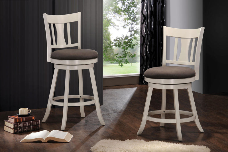 Tabib Fabric & White Bar Chair (1Pc) image