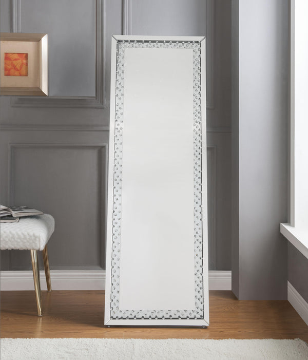 Nysa Mirrored & Faux Crystals Accent Mirror (Floor) image