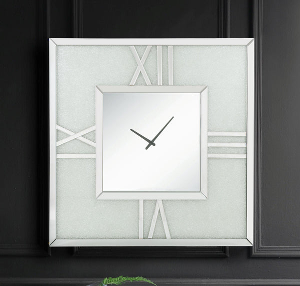 Noralie Mirrored & Faux Diamonds Wall Clock (LED) image