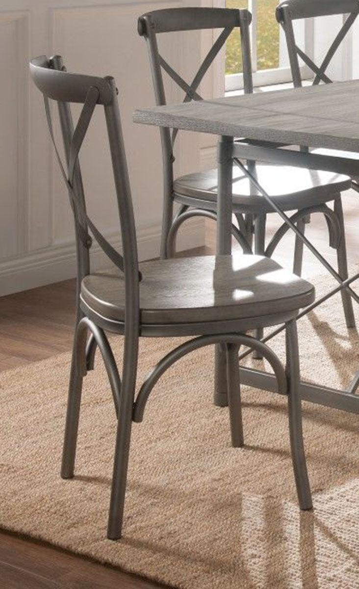 Acme Furniture Kaelyn II Side Chair in Gray Oak and Sandy Gray (Set of 2) 60122 image