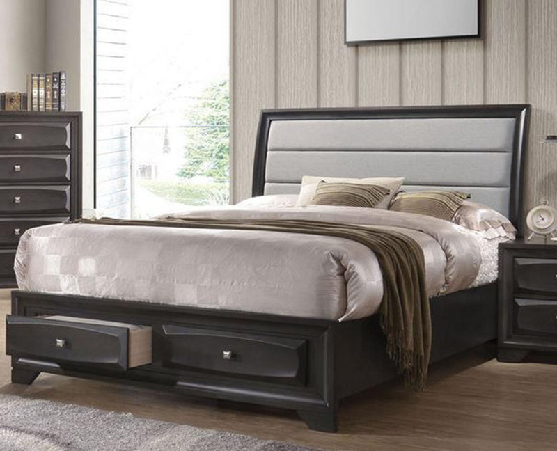 Acme Furniture Soteris King Sleigh Storage Bed in Gray 26537EK image