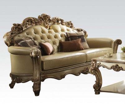 Acme Vendome Sofa w/ 4 Pillows in Gold Patina 53000 image