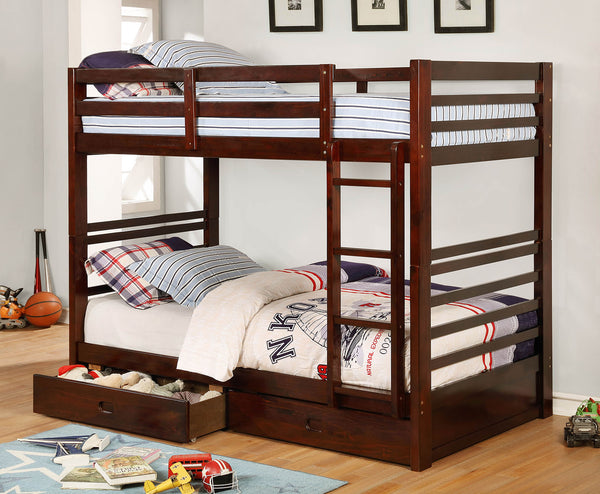 California IV Dark Walnut Twin/Twin Bunk Bed image