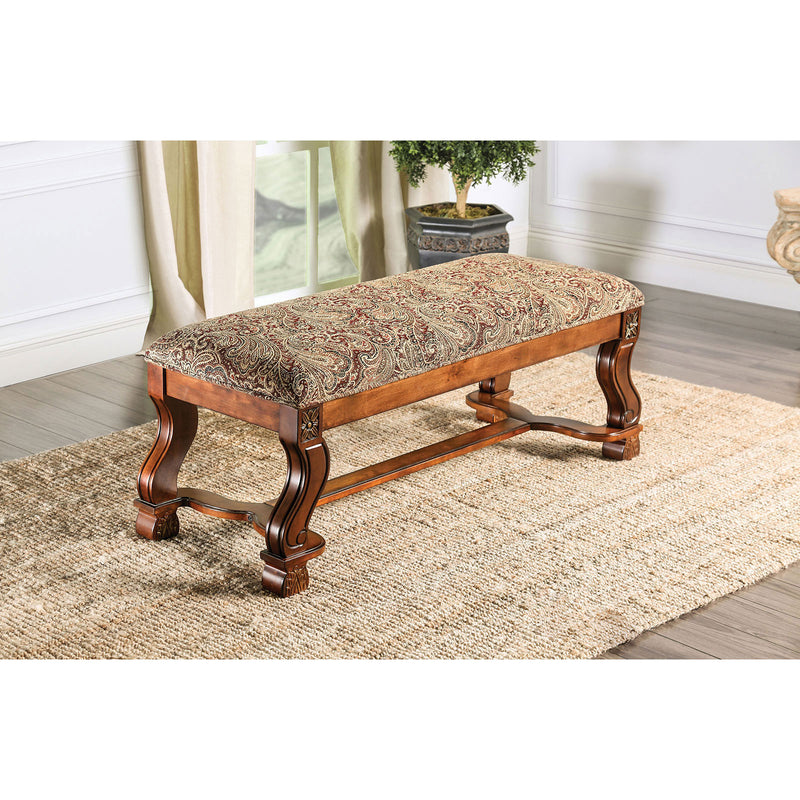 Vale Royal Antique Oak/Pattern Bench image