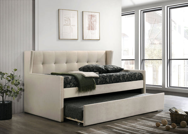 PIRENE Twin Daybed w/ Trundle, Beige image