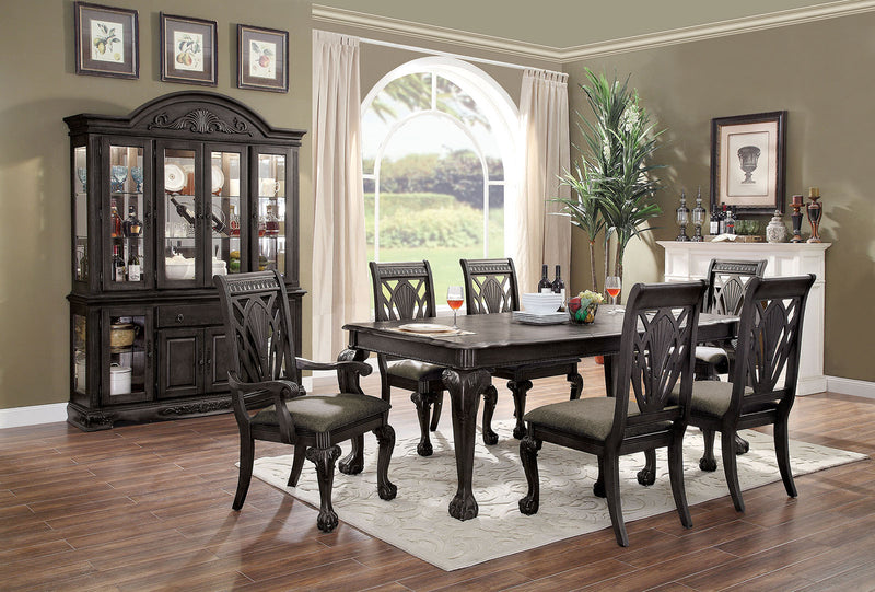 Dark gray store dining table set