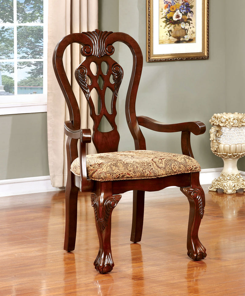 ELANA Brown Cherry Arm Chair (2/CTN) image