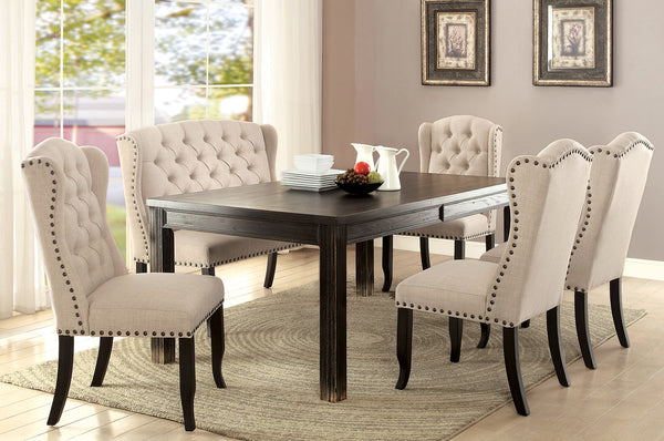 SANIA Table + 4 Chairs + 2-Seater Bench image