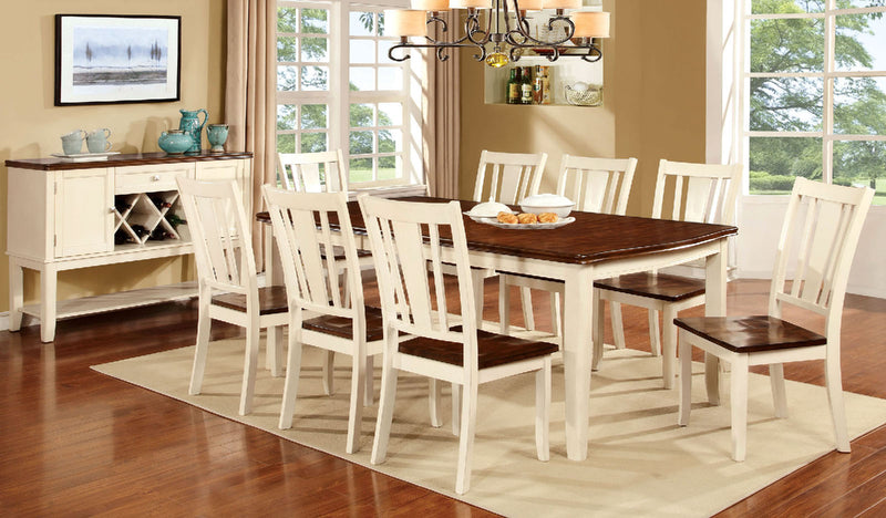 DOVER Vintage White 9 Pc. Dining Table Set image