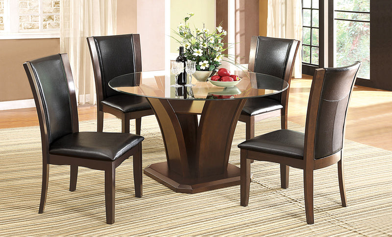 Brown Cherry 5 Pc. Round Dining Table Set image
