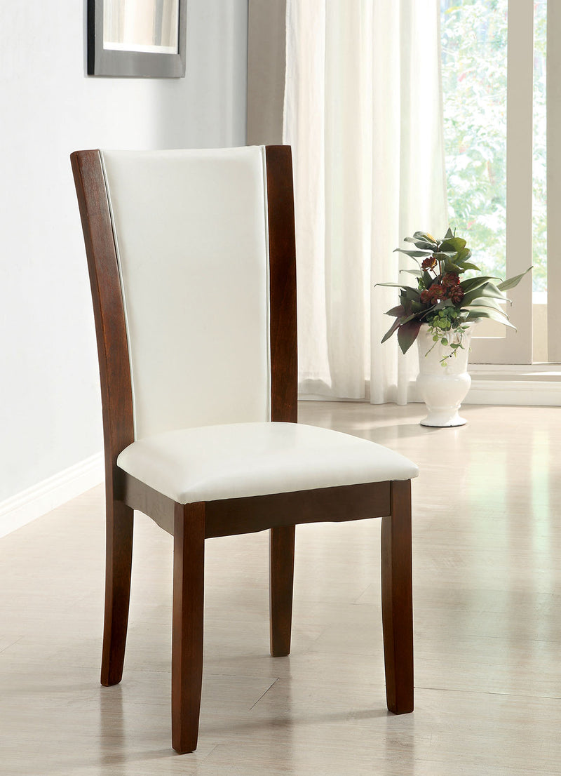 Manhattan I Dark Cherry/White Side Chair, White (2/CTN) image