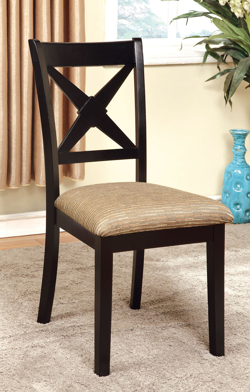 Liberta Black/Beige Side Chair (2/CTN) image