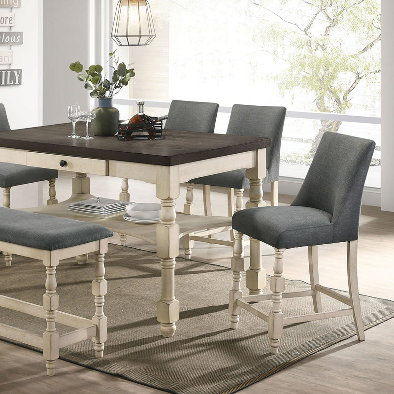 PLYMOUTH 7 Pc. Counter Ht. Table Set w/ 2 Stools image