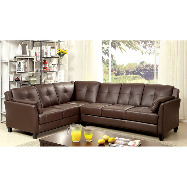 PEEVER Brown Sectional, Brown (K/D) image